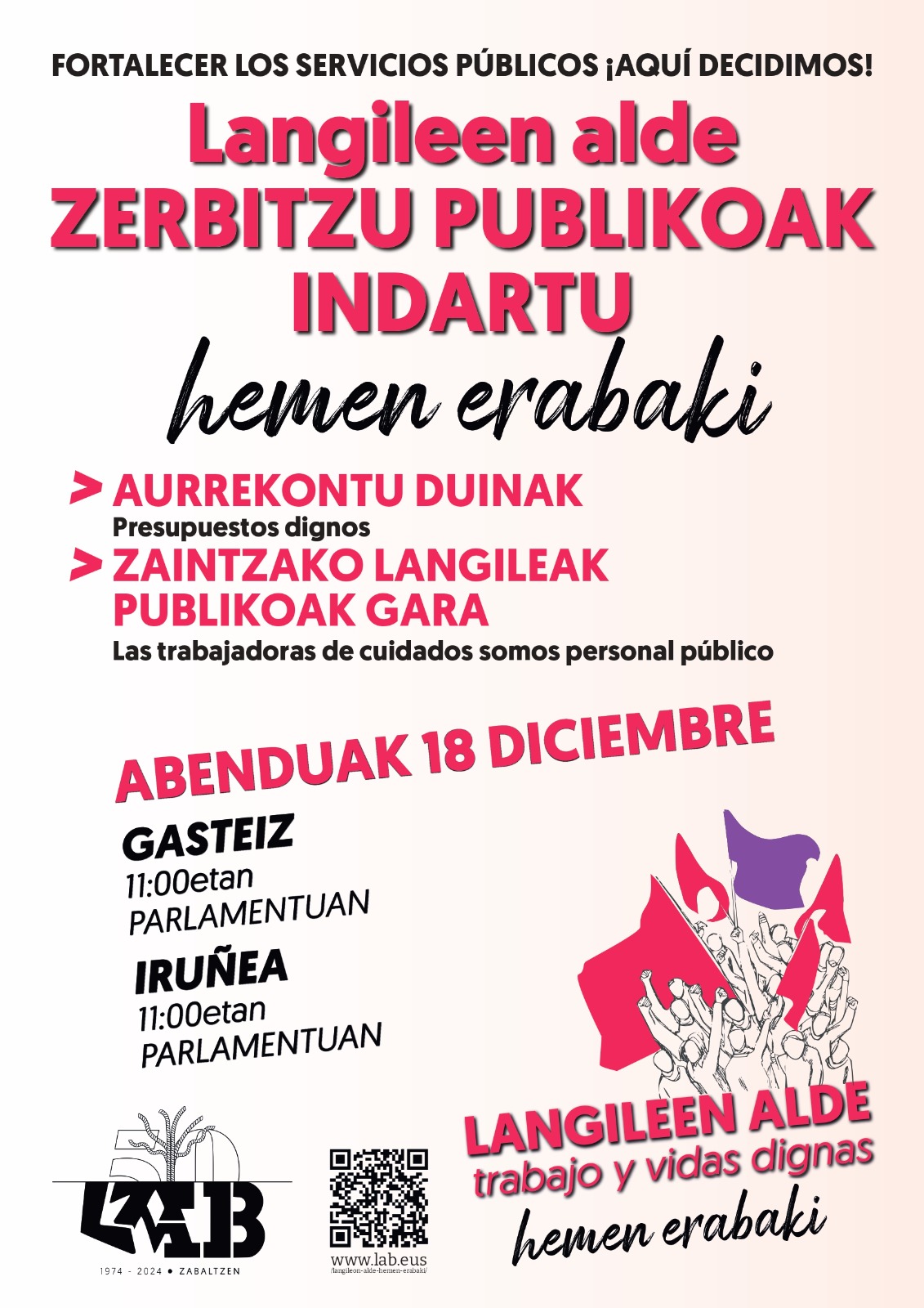 Zaintzak, enplegua eta aberastasuna banatzeko neurriak eskatzen ditugu!