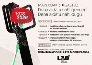 3 de Marzo.   Queríamos cambiarlo todo. Queremos cambiarlo todo.