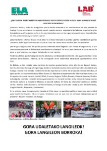 ¡¡AYER DÍA DE HUELGA EN AYUNTAMIENTOS Y MANIFESTACIÓNES EN LAS CAPITALES!!